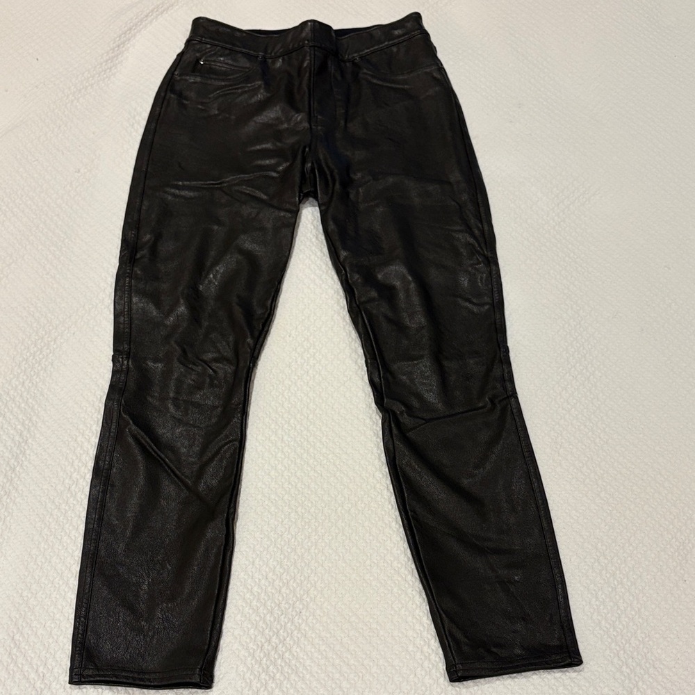 SPANX Black Leather Look Leggings